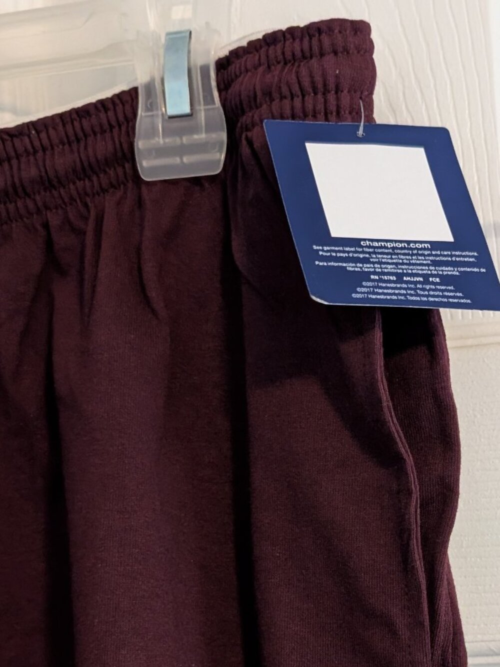 Men's Champion Cotton gym shorts - Maroon - Picture 3 of 3